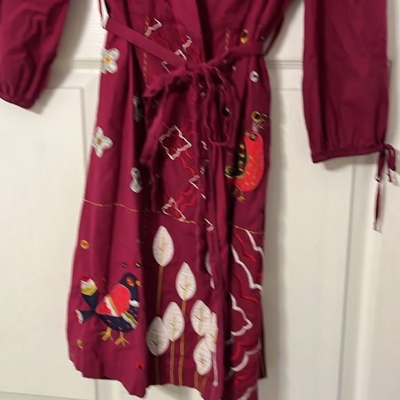 Anthropologie Embroidered Wrap Dress - Picture 2 of 5